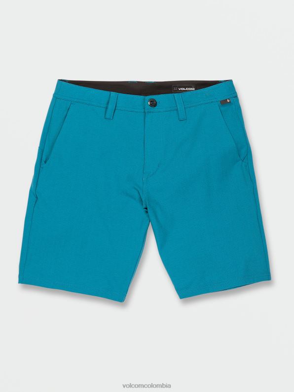 jodidos shorts slub cross shred verde azulado del océano Z44ZX752 exterior unisexo