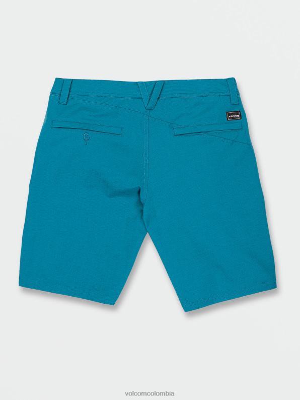 jodidos shorts slub cross shred verde azulado del océano Z44ZX752 exterior unisexo