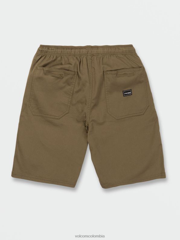 shorts con cintura elástica y separación exterior musgo de invierno Z44ZX744 exterior unisexo