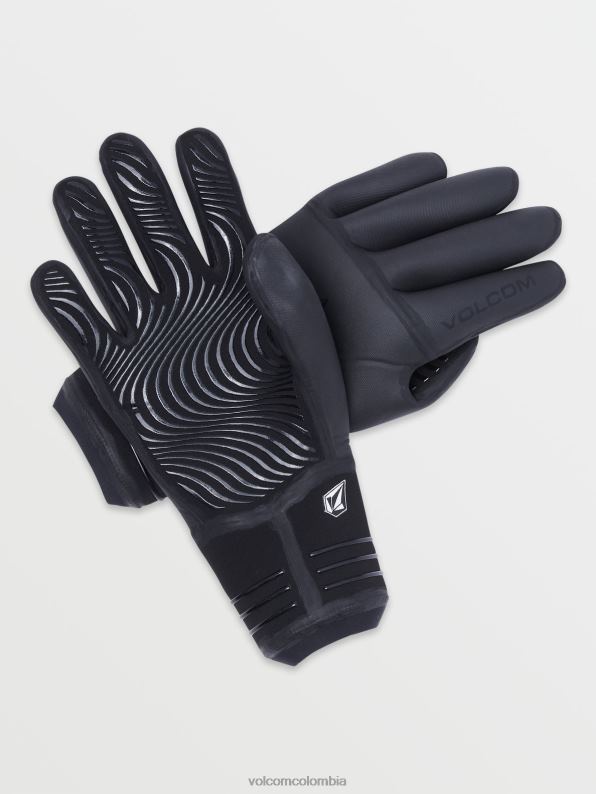 Guantes de 5 dedos de 3 mm negro Z44ZX662 navegar hombres