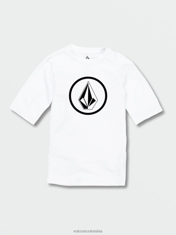 camisa lisa de manga corta Lido blanco Z44ZX1357 navegar niños