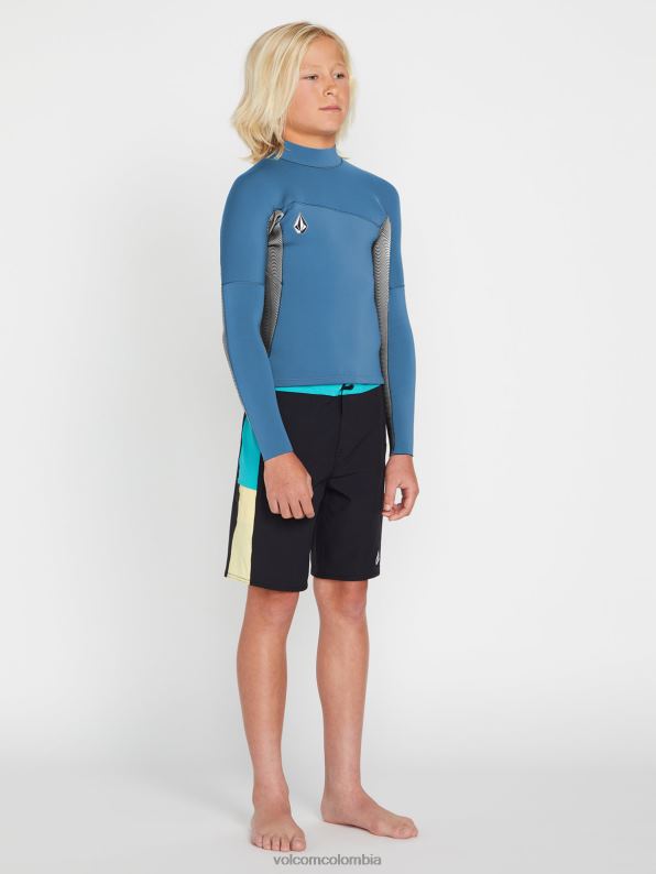 chaqueta de neopreno modulator de manga larga de 2 mm cruz azul Z44ZX1362 navegar niños