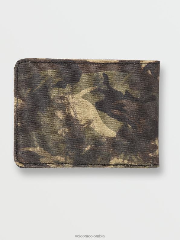 cartera plegable posterior verde encubierto Z44ZX431 accesorios hombres