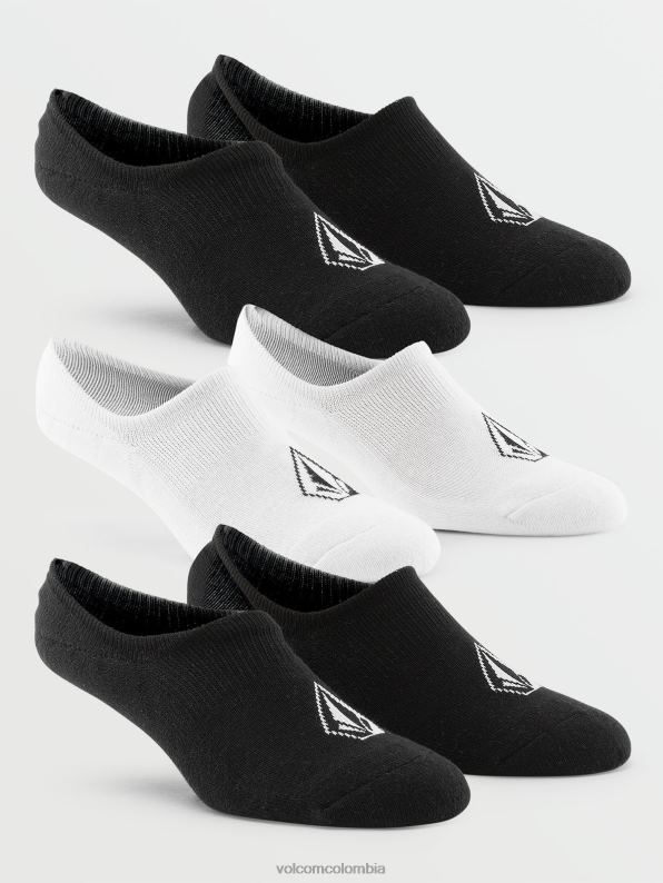 paquete de 3 calcetines invisibles de piedra blanco negro Z44ZX436 accesorios hombres