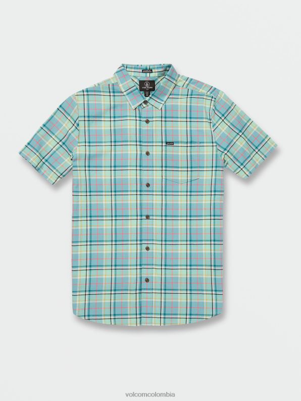 camisa de manga corta benson azul costero Z44ZX157 ropa hombres