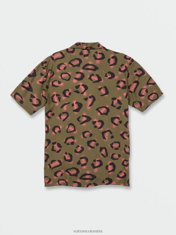 camisa de manga corta con animales fiesteros de piedra militar Z44ZX159 ropa hombres