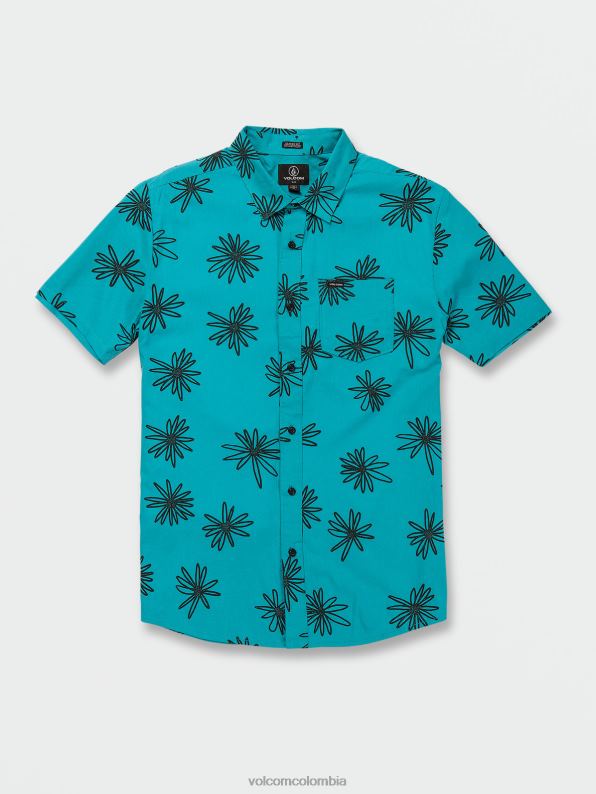 camisa de manga corta lazy dazey azul eléctrico Z44ZX160 ropa hombres