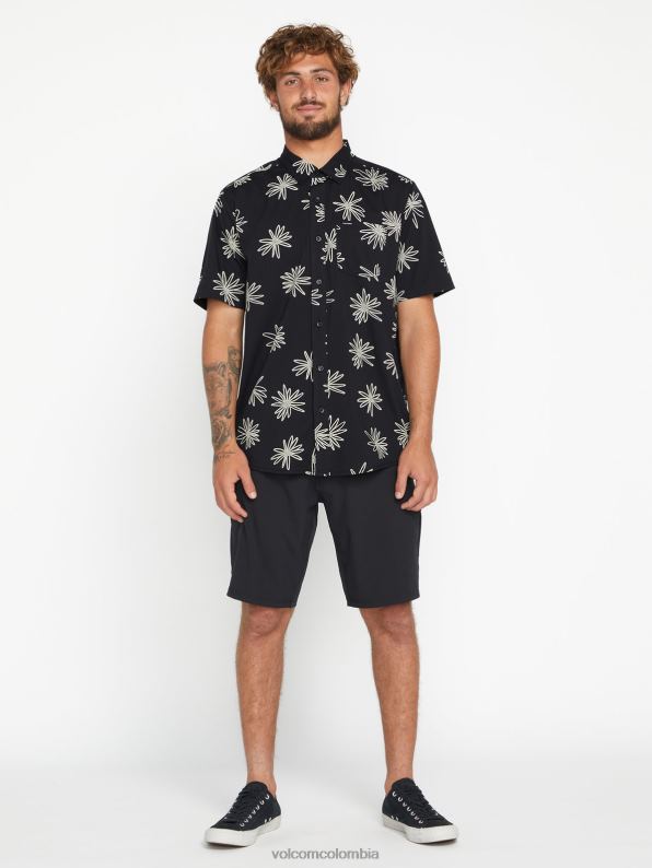 camisa de manga corta lazy dazey negro Z44ZX156 ropa hombres