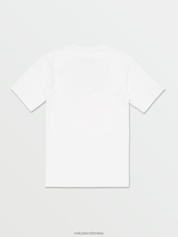 camiseta de manga corta con piedra crujiente blanco Z44ZX95 ropa hombres