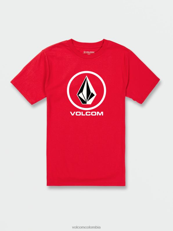 camiseta de manga corta con piedra crujiente rojo Z44ZX94 ropa hombres