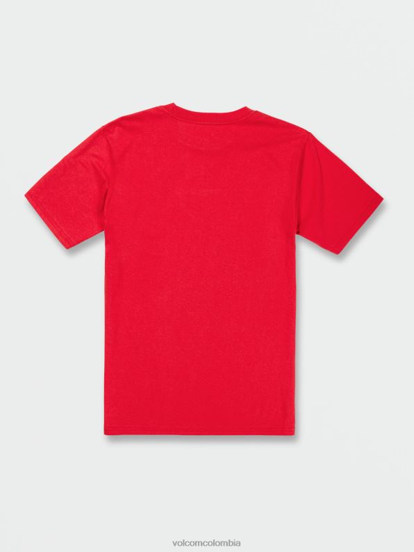 camiseta de manga corta con piedra crujiente rojo Z44ZX94 ropa hombres