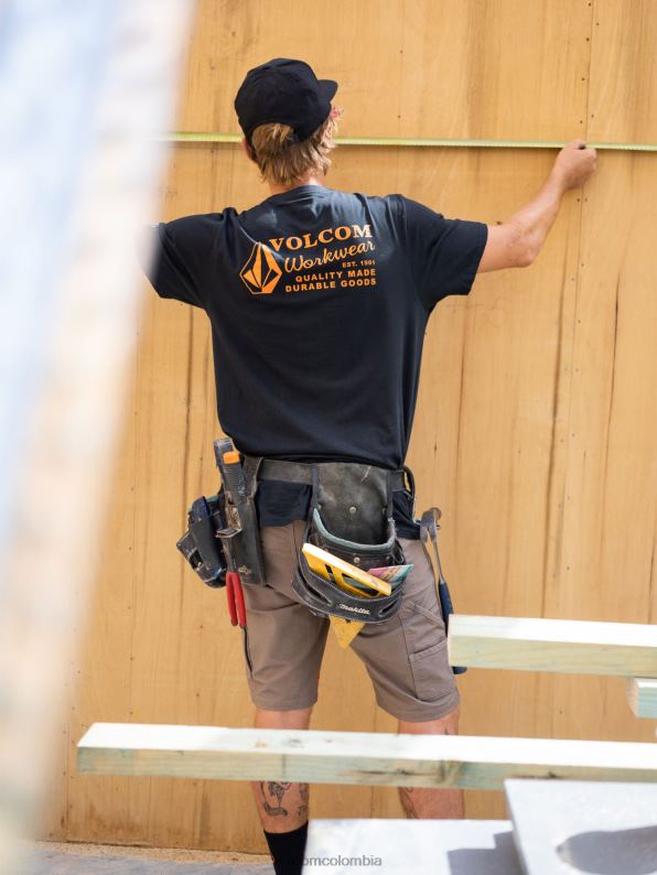 camiseta de manga corta de ropa de trabajo negro Z44ZX64 ropa hombres