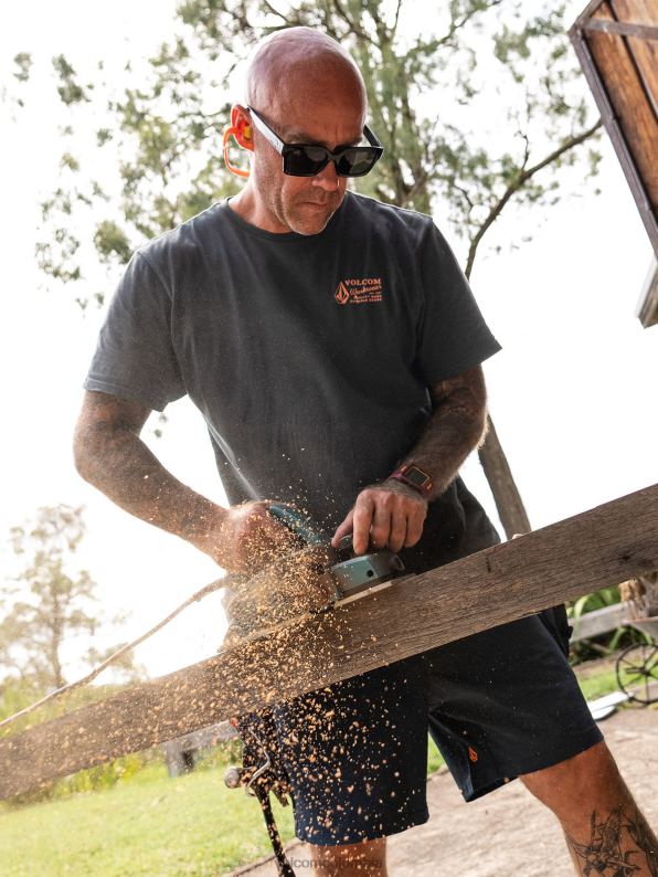 camiseta de manga corta de ropa de trabajo negro Z44ZX64 ropa hombres