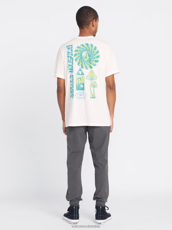 camiseta de manga corta molchat de la granja a hilo blanquecino Z44ZX43 ropa hombres