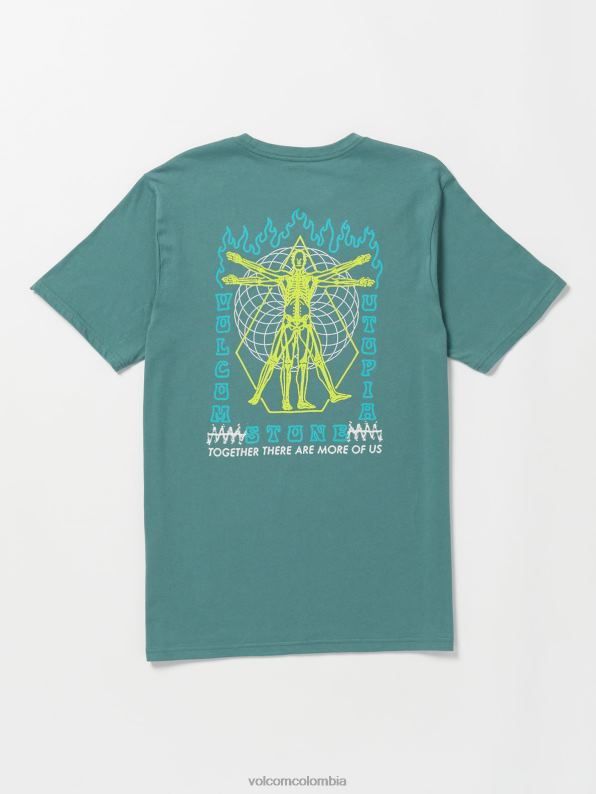 camiseta de manga corta utópica servicio azul Z44ZX53 ropa hombres