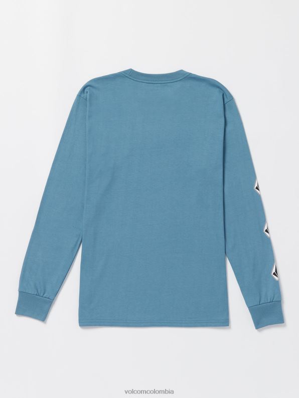 playera de manga larga con piedra icónica - cresta índigo nueva moda Z44ZX49 ropa hombres