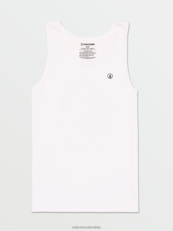 tanque de brezo sólido blanco Z44ZX59 ropa hombres