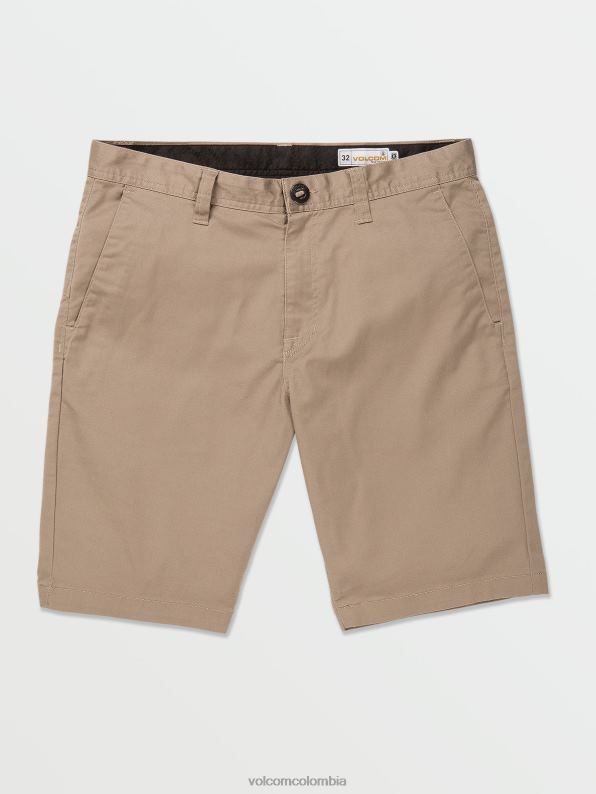 malditos shorts chinos elásticos modernos caqui Z44ZX217 ropa hombres