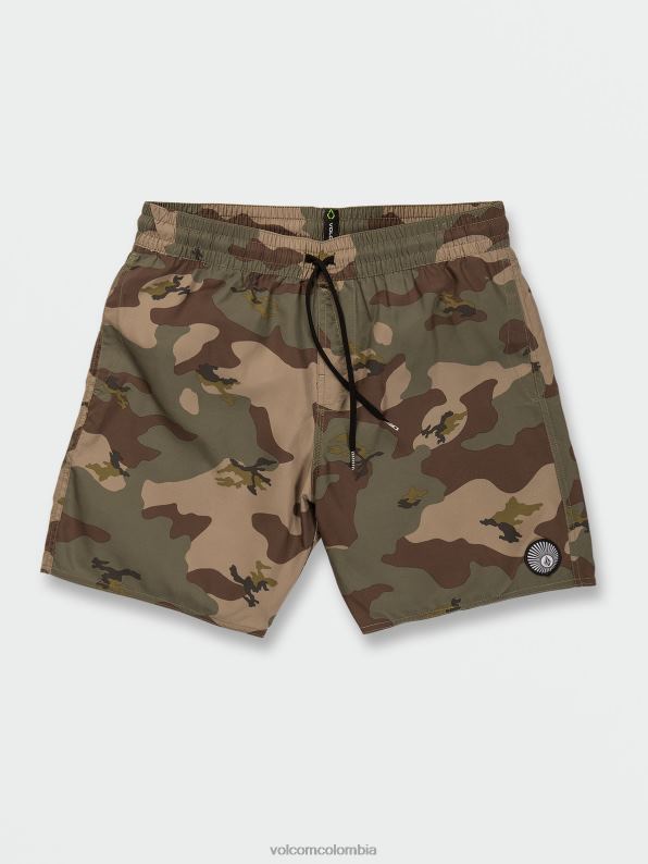 calzoncillos con cintura elástica y estampado central camuflaje Z44ZX249 ropa hombres
