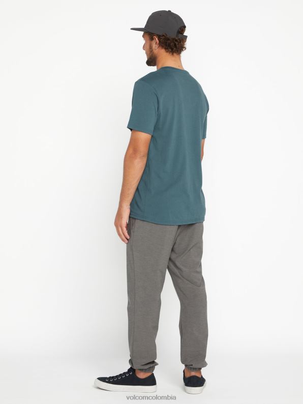 malditos joggers cruzados con cintura elástica cuero gris Z44ZX326 ropa hombres