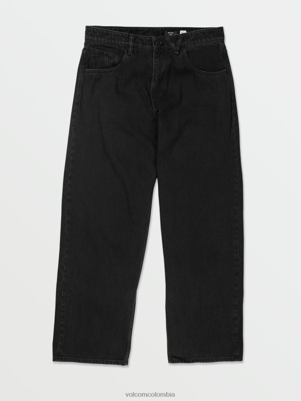 pantalones de mezclilla ondulados negro Z44ZX338 ropa hombres