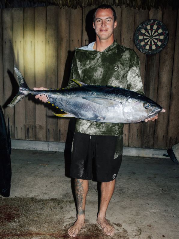 surf vitals balaram stack manga larga con capucha 50 upf rashguard negro Z44ZX179 ropa hombres