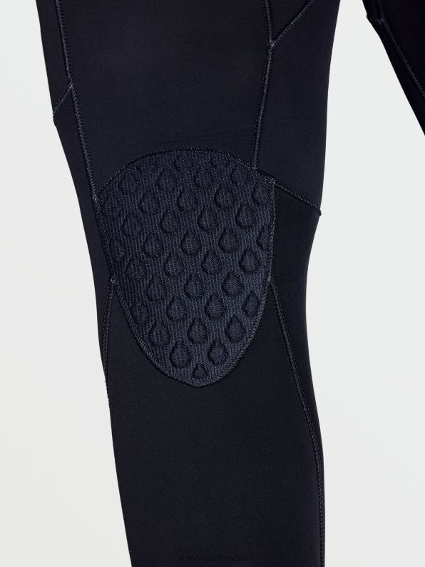 Modulador de 4/3 mm con capucha y cremallera en el pecho negro Z44ZX639 ropa hombres