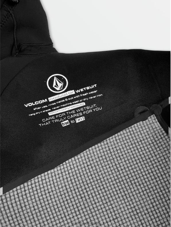 Modulador de 4/3 mm con capucha y cremallera en el pecho negro Z44ZX639 ropa hombres