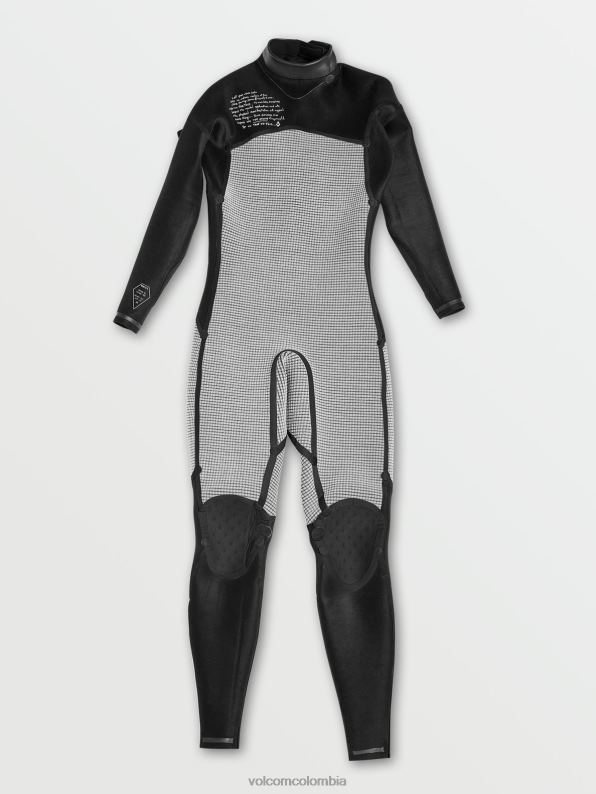 Mono modulador de manga larga con cremallera trasera de 4/3 mm negro Z44ZX636 ropa hombres