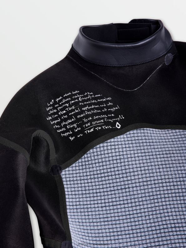 Mono modulador de manga larga con cremallera trasera de 4/3 mm negro Z44ZX636 ropa hombres