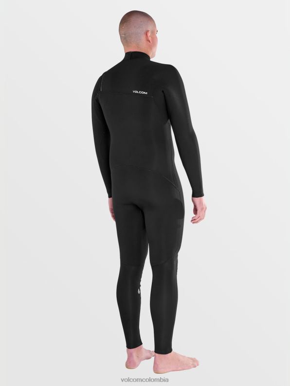 Mono modular con cremallera en el pecho de 3/2 mm negro Z44ZX637 ropa hombres