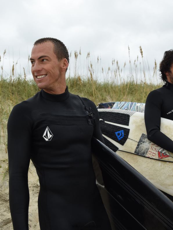 Mono modular con cremallera en el pecho de 3/2 mm negro Z44ZX637 ropa hombres