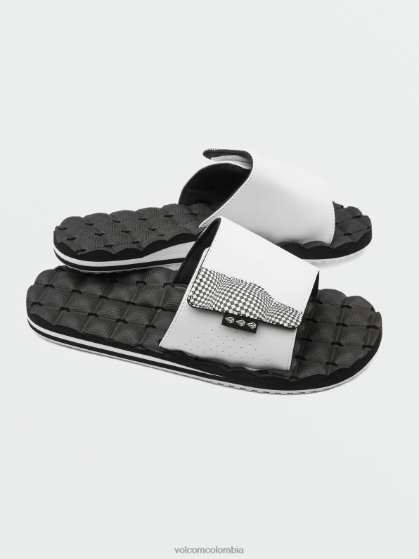 sandalias reclinables blanco Z44ZX603 calzado hombres
