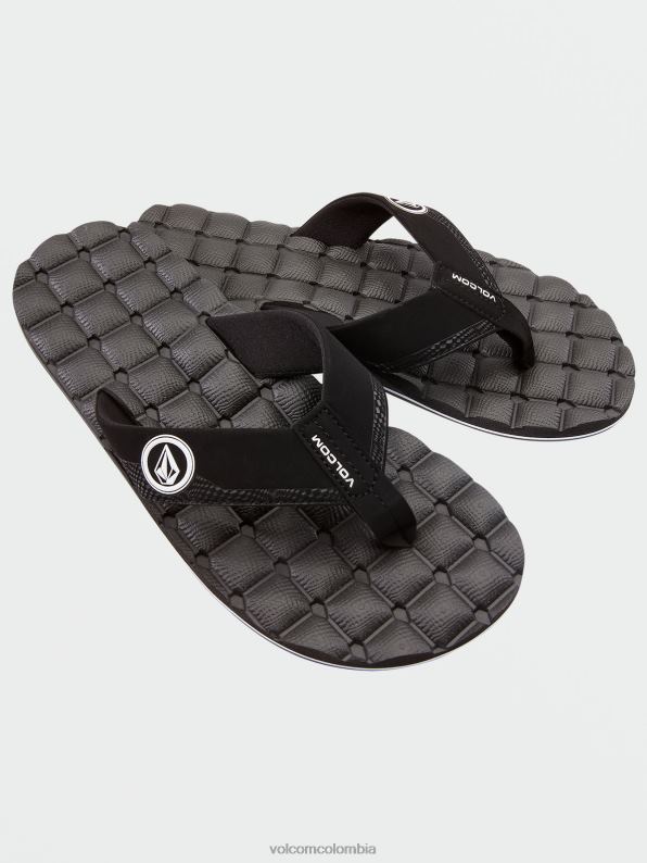 sandalias reclinables blanco negro Z44ZX584 calzado hombres