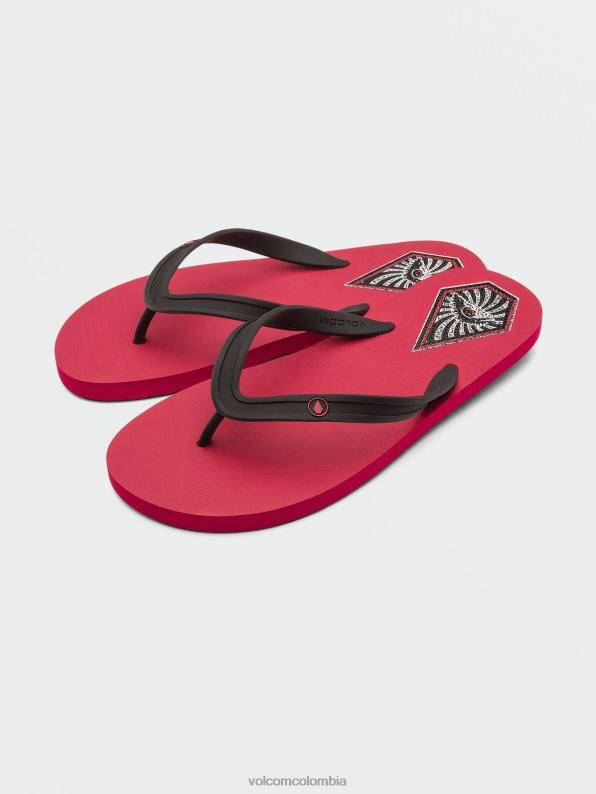 sandalias rockeras 2 cinta roja Z44ZX620 calzado hombres