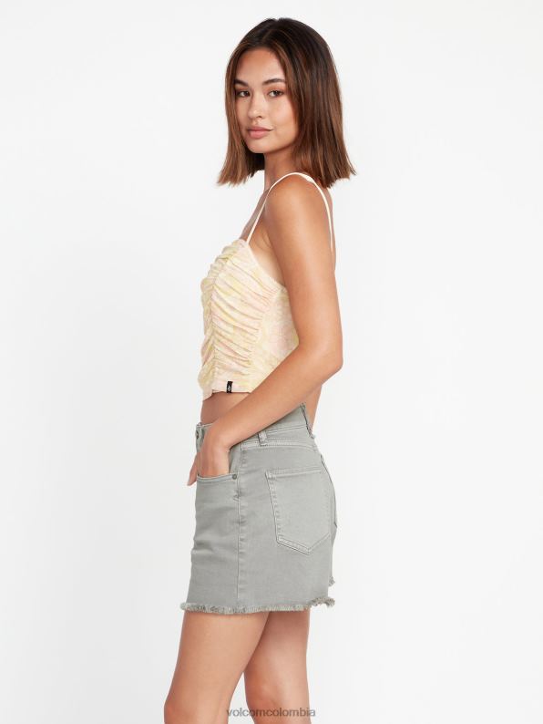 pantalones cortos de hirise con escalones de piedra rayo de luna Z44ZX948 ropa mujer