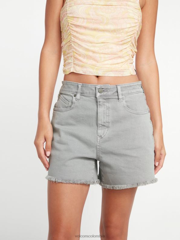 pantalones cortos de hirise con escalones de piedra rayo de luna Z44ZX948 ropa mujer