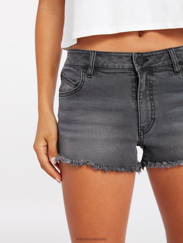 shorts de mezclilla elásticos Stoney vendimia negro Z44ZX957 ropa mujer