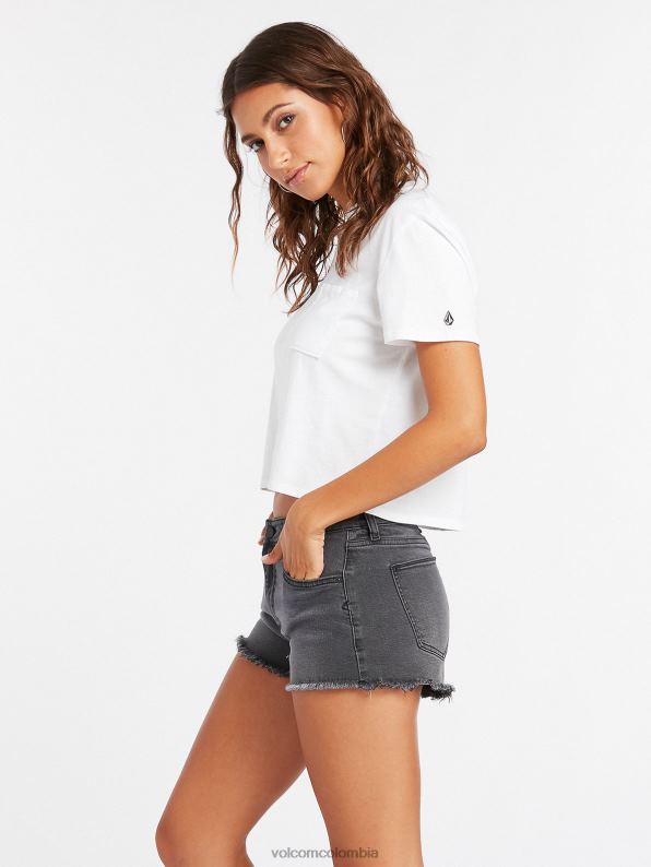 shorts de mezclilla elásticos Stoney vendimia negro Z44ZX957 ropa mujer