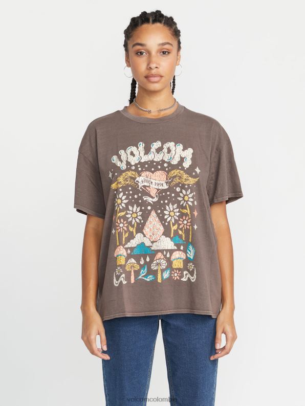 camiseta de manga corta con lanzamiento de piedras pizarra gris Z44ZX794 ropa mujer