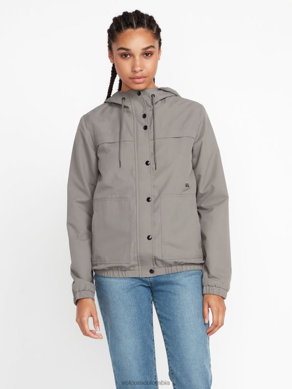 chaqueta de piedra enemiga gris metalizado Z44ZX905 ropa mujer
