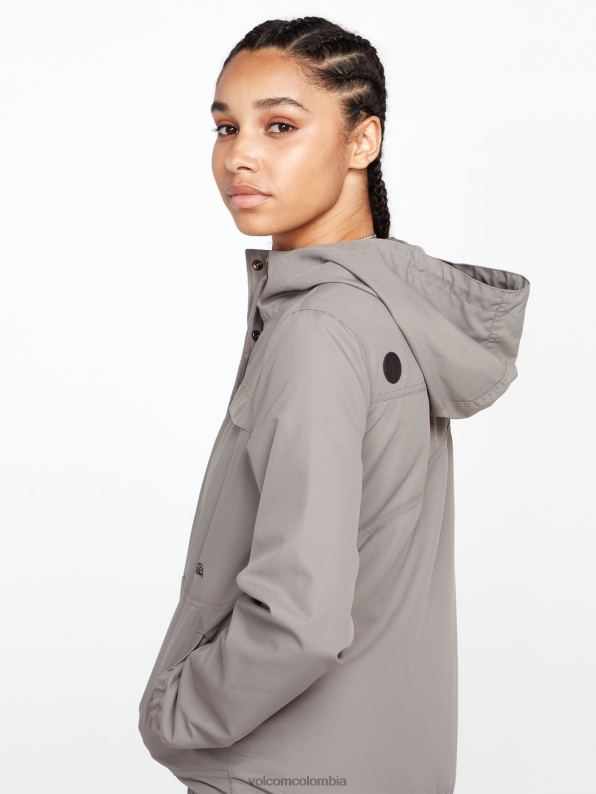 chaqueta de piedra enemiga gris metalizado Z44ZX905 ropa mujer