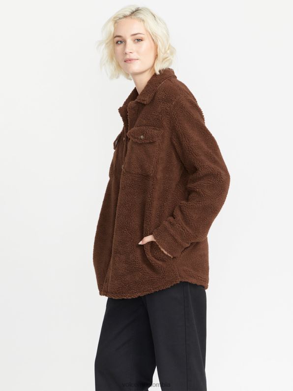 chaqueta sherpa silenciosa chocolate Z44ZX900 ropa mujer