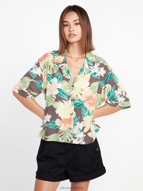 parte superior del excapismo pizarra gris Z44ZX817 ropa mujer