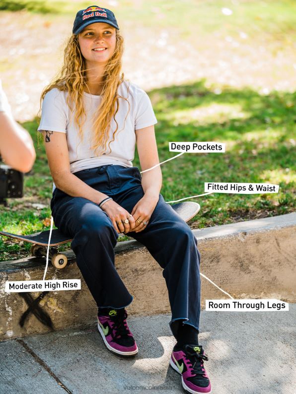 esto que ellos pantalones de skate azul medianoche Z44ZX937 ropa mujer