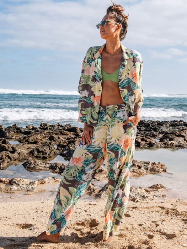 pantalones excapismo con cintura elástica pizarra gris Z44ZX929 ropa mujer