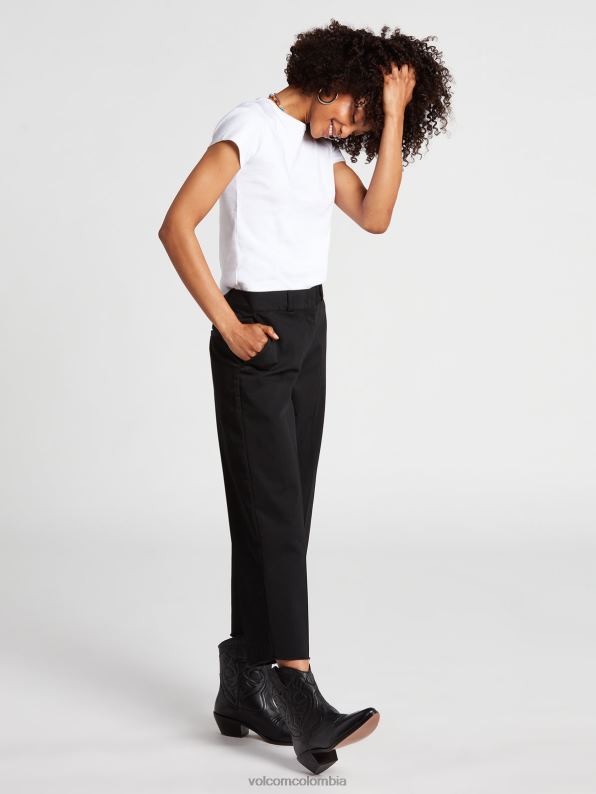 qué pantalones chinos negro Z44ZX970 ropa mujer
