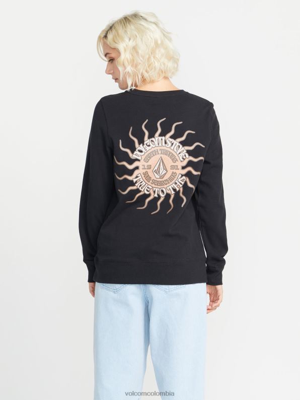 sudadera con cuello redondo negro Z44ZX839 ropa mujer