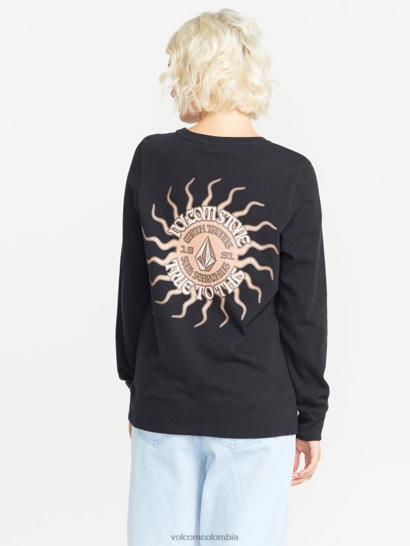 sudadera con cuello redondo negro Z44ZX839 ropa mujer