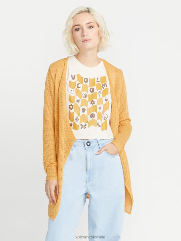 ir ir abrigo suéter polvo de oro Z44ZX863 ropa mujer